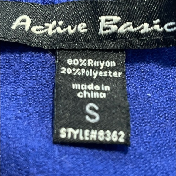 Active Basic V Neck Royal Blue Sweater - Picture 5 of 7